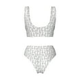 thumbnail image 6 of Rocae Cute Rabbit for Bikini Set for Women Two Piece Sexy High Swimsuits Split Crossover Bikini Small, 6 of 9