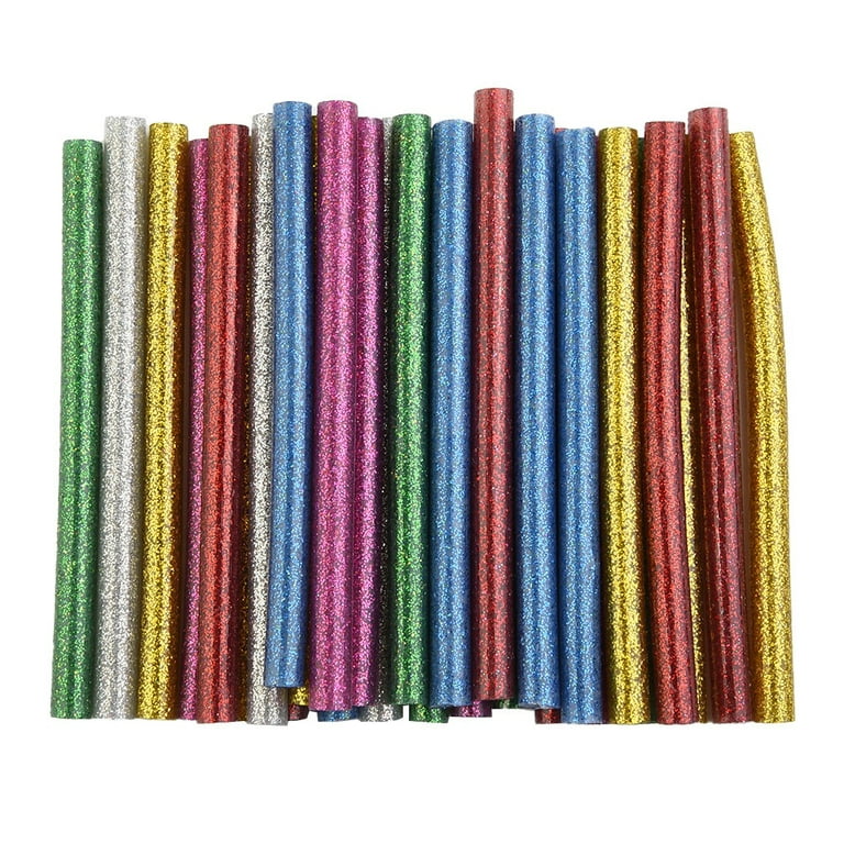 Colored Hot Glue Sticks, Enpoint 3.93 x 0.27 in Mini Glue Stick  Glitter, EVA Adhesive Colorful Hot Melt Glue Sticks for DIY Art Craft  Sealing General Repairs Gluing Projects, 144 PCS