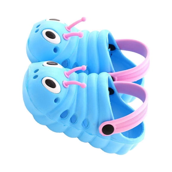 Raindrops Youth Slippers Simple but Elegant Design Blue 1 Pair