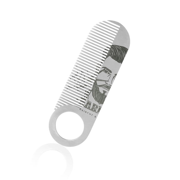 Stainless Steel Pocket Comb For Beard And Mustache Grooming Travel Essential