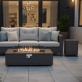 thumbnail image 2 of Opohoro 43" Propane Fire Pit Table Set, 50,000 BTU Outdoor Gas Fire Table with Tank Side Table, Black, 2 of 11