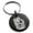 Black, variant on Stainless Steel Pirate Skull Crossbones Rum Engraved Small Medallion Circle Charm Keychain Keyring