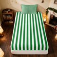 thumbnail image 4 of Manfei Stripe Twin Sheets Holiday Bedding 3pcs (1 Flat Sheet, 1 Fitted Sheet and 1 Pillowcase), 4 of 6
