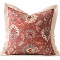 thumbnail image 2 of Fennco Styles Reversible Medallion Print Throw Pillow Cover 18" X 18" – Rust Boho Tribal Double-Side Decorative Accent Pillow Case for Sofa, Couch & Bed for Home Décor, 2 of 4