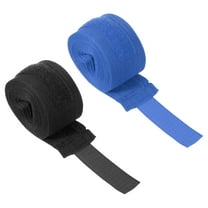 Uxcell Boxing Hand Wraps 1 Set 197 Inch Length Elastic Boxing Wraps Cotton Fist Mitts Wrist Straps Protection, Black Blue