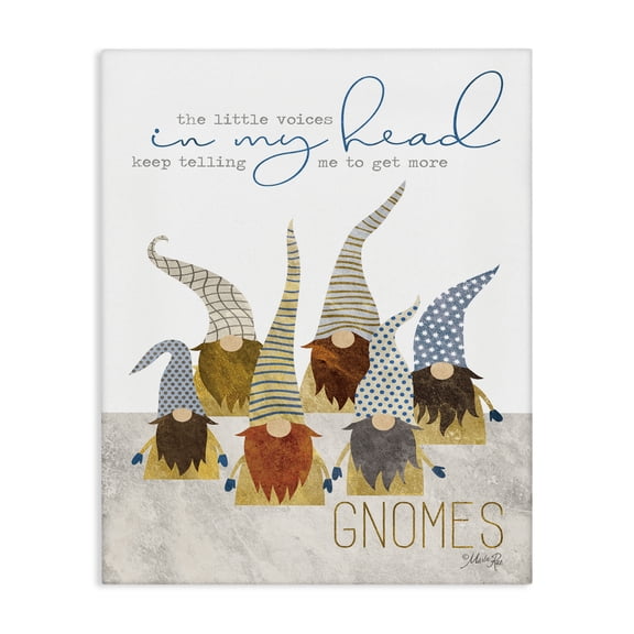 Stupell Industries Rustic Lodge Voices Inside My Head Gnomes Canvas Art, 24 x 30, by Marla Rae