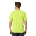thumbnail image 3 of Hanes Men's Hi-Vis Workwear Pocket T-Shirt, Short Sleeve Work Tee, Durable, Safety Green, S, 3 of 5