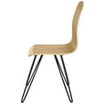 thumbnail image 4 of Modern Contemporary Urban Design Dining Kitchen Room Side Chair, Set of Two, Wood, Natural, 4 of 5