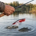 thumbnail image 4 of Topwater Popper Fishing Lure, Splashing Hard Bait with Cupped Mouth, 3D Eyes and 2 Treble Hooks, Red Black, 0.44 oz, 3.54 Inch, 4 of 4