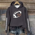 thumbnail image 2 of Women's Football Baseball Print Hoodie With Round Neck And Long Sleeve, 2 of 4