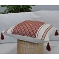 thumbnail image 2 of Plaid Throw Pillow Covers Rust Brown 16x16 inch - Set of 2 / Decorative Living Room Cushion Covers / Farmhouse Designer Woven Checkered PillowCases/ Modern Accent Cushion Covers With Boho Tassels, 2 of 5