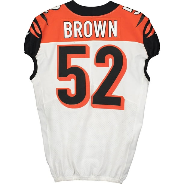 Preston Brown Cincinnati Bengals Game-Used #52 White Jersey vs. Seattle Seahawks on September 8, 2019 - Fanatics Authentic Certified