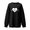 thumbnail image 3 of Kiplyki Pullover Women's Printed Loose Long Sleeve Blouse Round Neck Trendy Pullover Tops Sweatershirt, 3 of 4