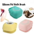 thumbnail image 1 of SNNROO Molain Dog Cat Bath Brush Comb Silicone Rubber Dog Grooming Brush Silicone Puppy Massage Brush Hair Fur Grooming Cleaning Brush Soft Shampoo Dispenser, 1 of 11