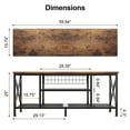 thumbnail image 6 of Aiho 59.8 "L TV Stand for TVs up to 65", 65 inch TV stand with Storage Shelves for Living Room - Rustic Brown, 6 of 10