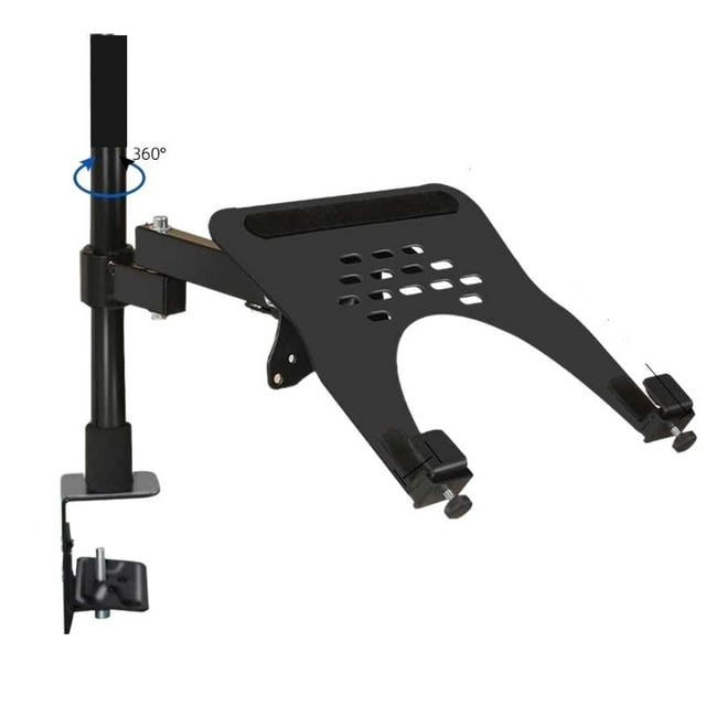 Monitor Arm + Laptop Holder, Full Motion Stand For 10-16" Laptops And 13-32" Computers LED LCD Screen Supports Tilt And Rotation ,Easy to Use