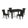 thumbnail image 2 of East West Furniture Weston 5-piece Wood Dining Room Set in Black, 2 of 6