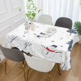 thumbnail image 2 of Yayeee Tablecloths 54" x 54" Rectangle Wrinkle Resistant Party Table Cover, Blue Cartoon Snowmen, 2 of 8