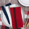 thumbnail image 2 of Fennco Styles Banded Design Cotton Cloth Napkins 20" W x 20" L, Set of 4 - Striped Dinner Napkins for Home Décor, Dining Table, Banquet, Family Gathering, Everyday Use, and Spec, 2 of 4