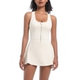 thumbnail image 1 of Kaemgyyd Robe de Tennis pour Femmes avec Shorts Intégrés Fermeture Éclair d'Été Robe de Golf Athlétique Extensible Dos Nageur Mini Robe, 1 of 7