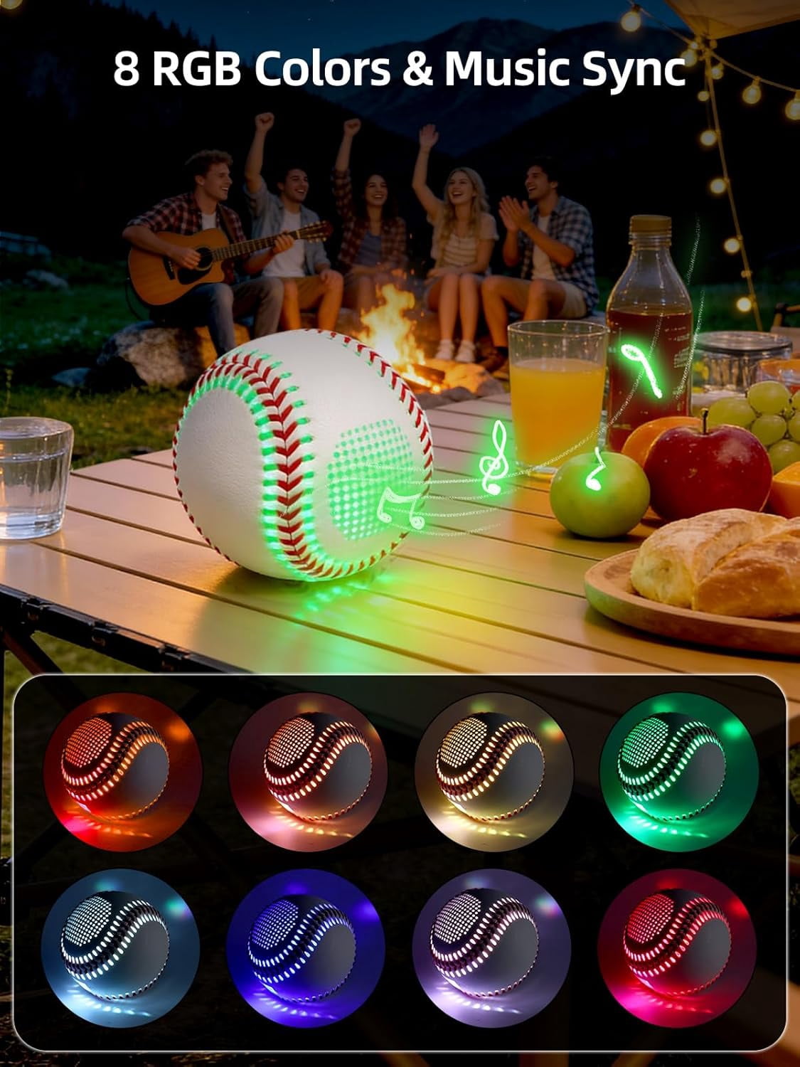 Glow-in-the-Dark Bluetooth Baseball Speaker for Sports Fans‌