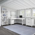 thumbnail image 7 of Bush Furniture Key West 60W L Shaped Desk with File Cabinets and Bookcase, 7 of 7