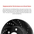 thumbnail image 2 of Dynamic Friction Company Front Brake Rotors Drilled and Slotted Black with 5000 Advanced Brake Pads includes Hardware - 8512-76073, 2 of 3