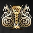 thumbnail image 3 of CafePress - Norse Valknut Dragons Long Sleeve Dark T Shirt - Long Sleeve Dark T-Shirt, 3 of 4