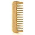 thumbnail image 1 of Peine de bambú de dientes anchos para desenredar el cabello rizado, tamaño viaje, seguro para cabello mojado con agarre suave., 1 of 5