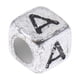 thumbnail image 5 of 100 piezas de perlas acrílicas con letras cúbicas para pulseras (materiales para manualidades) Plata, 5 of 9