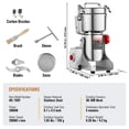 thumbnail image 4 of VEVOR 750g Electric Grain Mill Grinder, High Speed 2000W Commercial Spice Grinders, Stainless Steel Pulverizer Powder Machine, for Dry Grains Spices Cereals Coffee Corn Pepper, Swing Type, 4 of 9