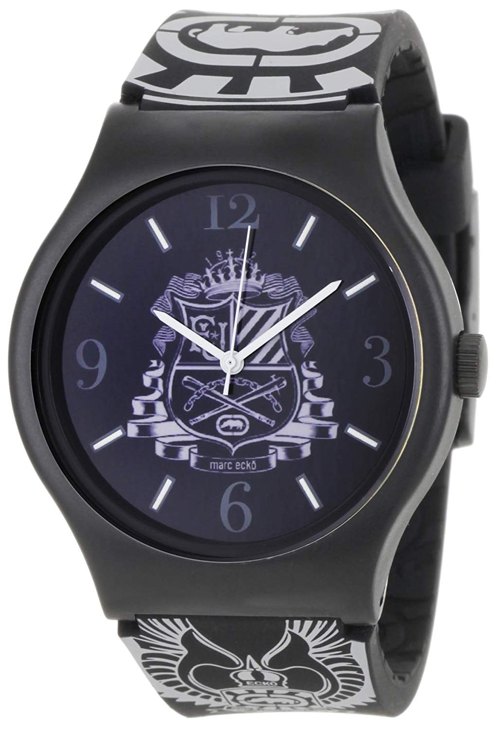 marc ecko watch marc ecko plastic negro blanco black marc ecko watch marc ecko plastic negro blanco black