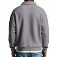 thumbnail image 5 of Mens Waffle Knit Polo Pullover Sweatshirt Long Sleeve Casual Textured Fall Sweater Top, 5 of 9