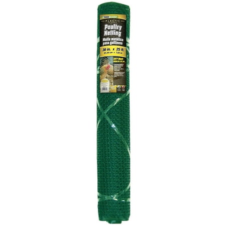 YARDGARD 3 Foot x 25 Foot Black Plastic Poultry Netting