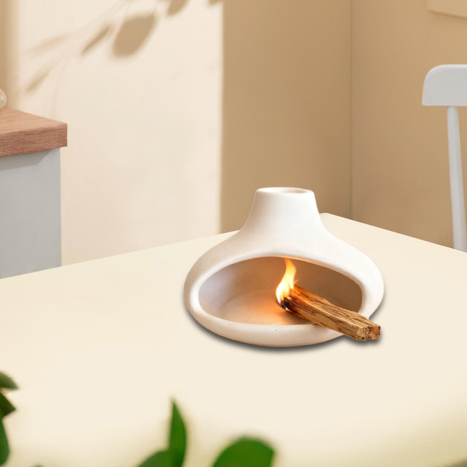 WLPZXP Ceramic Incense Burner Holder Censer SPA Decoration Accents Incense Cone Burner White