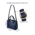 thumbnail image 3 of PULLIMORE Women Satchel Handbags Large PU Leather Shoulder Bags Top Handle Totes Briefcase Work Bag (Navy), 3 of 8