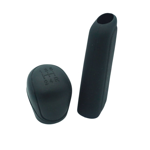 EeaseMX 2 fundas de silicona prácticas para freno de mano, protector ovalado para pomo de cambio de marchas de coche (negro)