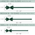 thumbnail image 4 of Satin Classic Pre-Tied Bow Tie Formal Solid Tuxedo, by Bow Tie House (Medium, Jade Green), 4 of 5