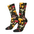 thumbnail image 1 of Balery Mushrooms And Fern Stems Calcetas Largas con Estampado para Hombre y Mujer – Suaves y Transpirables, Talla Única (US 5-11), 1 of 6