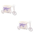 thumbnail image 4 of pitrice Tricycle Bike Shape Flower Basket Storage Wedding Party Home Decor Gift blue 13*20cm 2Set, 4 of 6