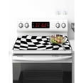 thumbnail image 2 of Stove Top Covers for Electric Stove, Black and White Checkered Kitchen Glass Ceramic Electric Cooktop Covers, Modern Irregular Geometric HeatResistant Oven/Countertop/Dishwasher/Sink Protector, 2 of 3