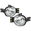 Ikon Motorsports Compatible with 02-08 Dodge Ram 1500 2500 3500 Durango Clear Fog Lights with Bulbs Pair