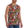 thumbnail image 2 of Balery Mushrooms And Leaves Camisetas sin mangas para hombre, absorbe la humedad y protege contra el mal olor.-Large, 2 of 7
