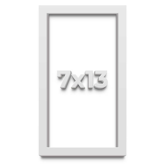 7x13 Shadow Box Frame White | 1 Inches Deep Real Wood Contemporary Shadowbox Display Frame | UV