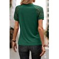 thumbnail image 2 of Women's Blackish Green Lace Raglan Sleeve Tee, 2 of 12