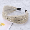 thumbnail image 6 of Unique Bargains 1 Pc Sequin Wide Headbands for Women Khaki, 6 of 6