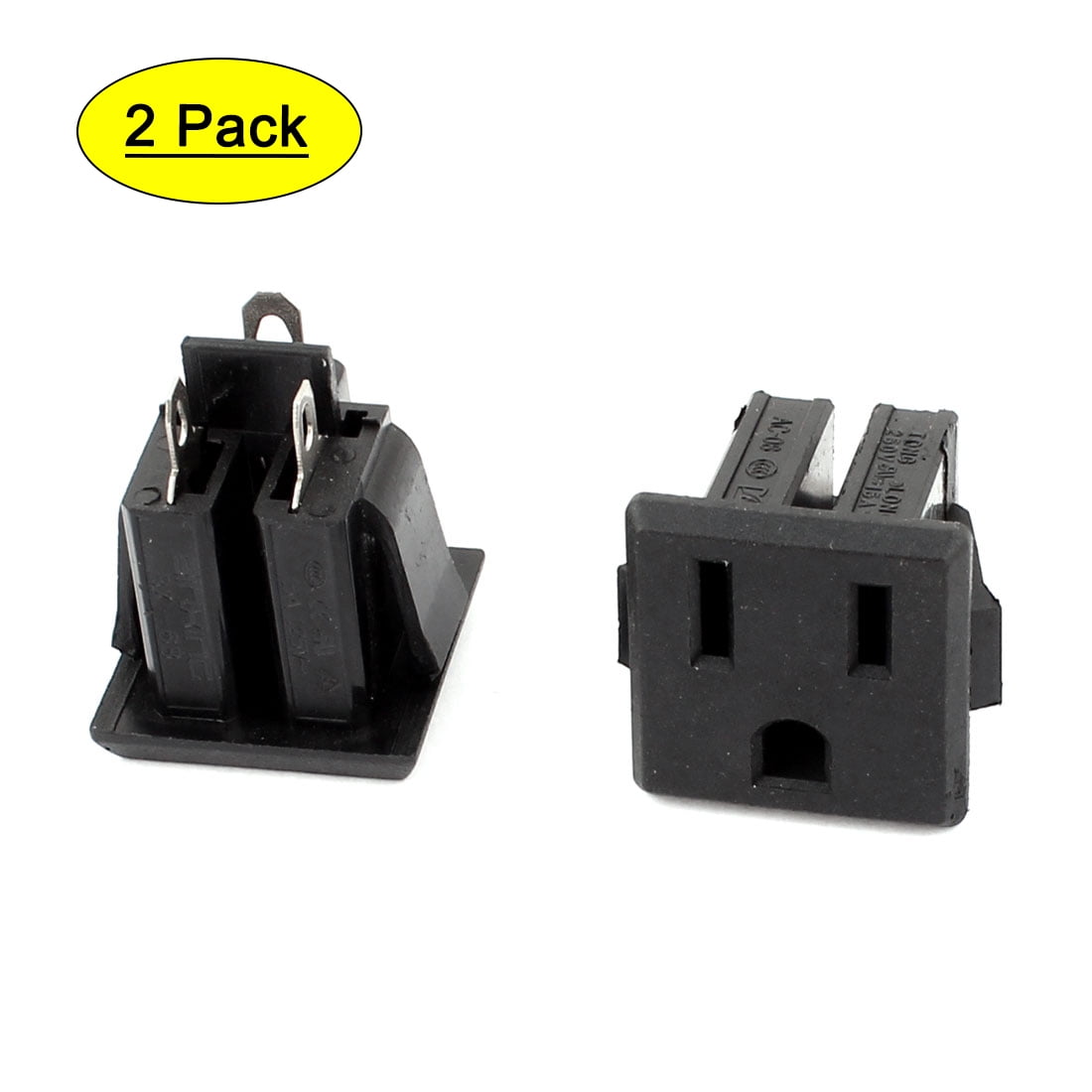 125V 15A US 3 Pins Panel Mounted Snap in Power Supply Female Socket