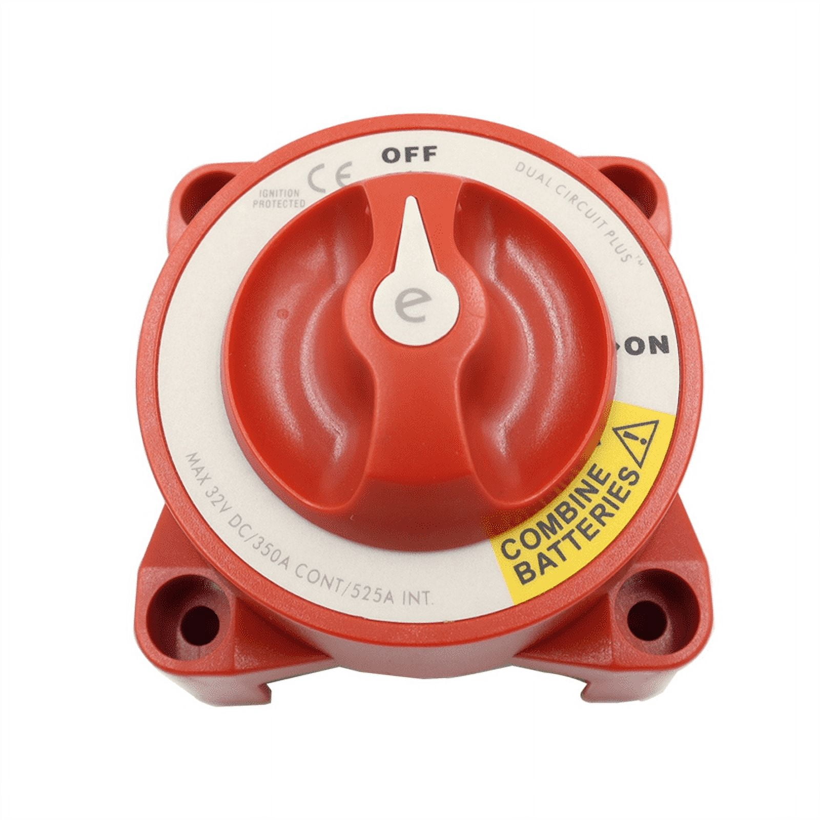 5511E Dual Circuit Plus Battery Rotary Switch Isolators Disconnect 12V-32V 350 Amp E-Series for Car Truck Ship Speedboat