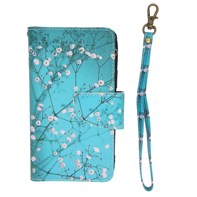 Funda protectora para teléfono móvil, bolsa con cremallera pintada y correa para la muñeca para IPHONE 12 PRO Wintersweet