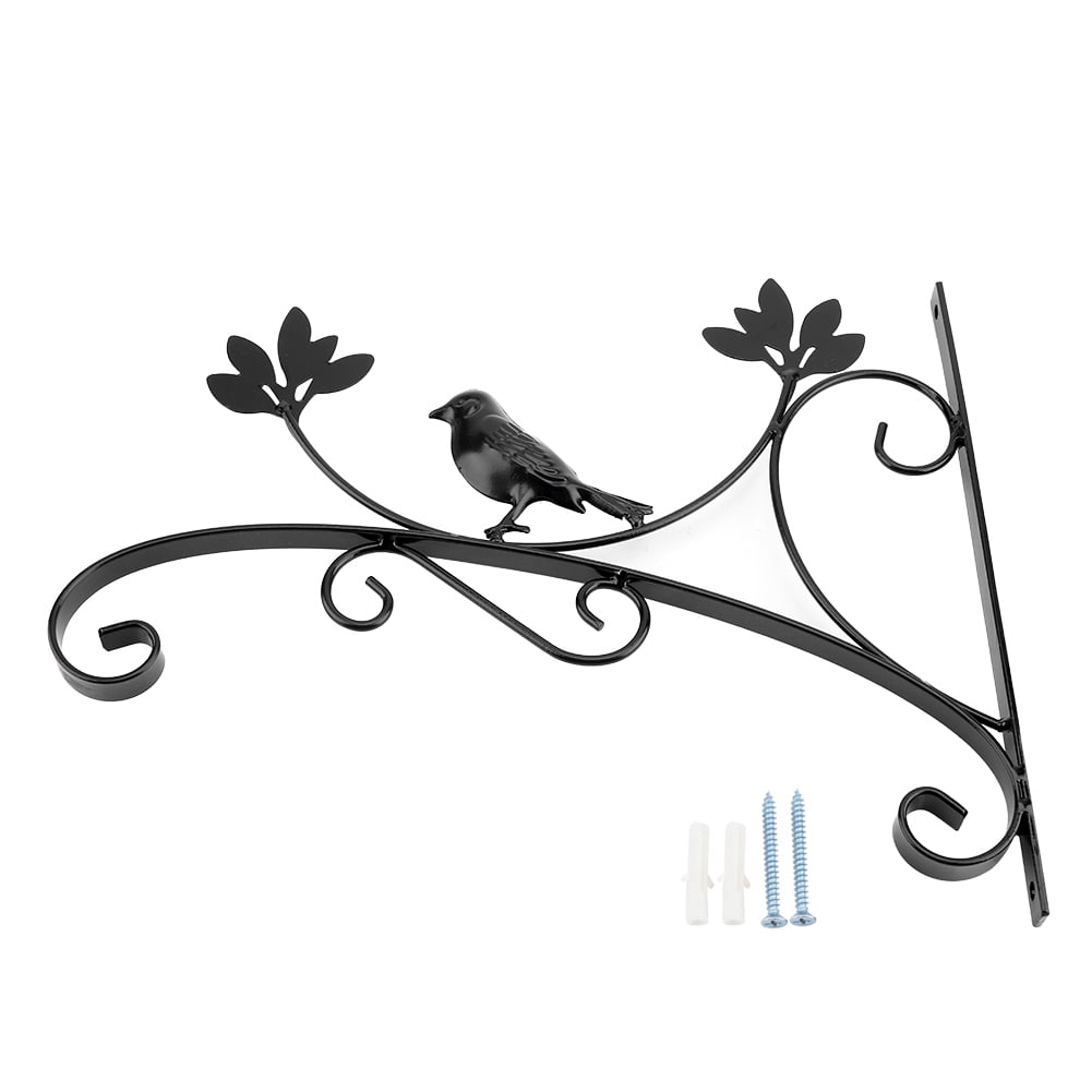 Support Mural en Fer pour Plante, Support Mural en Fer pour Fleurs avec Crochet, Support pour Plante, Design de Pointe